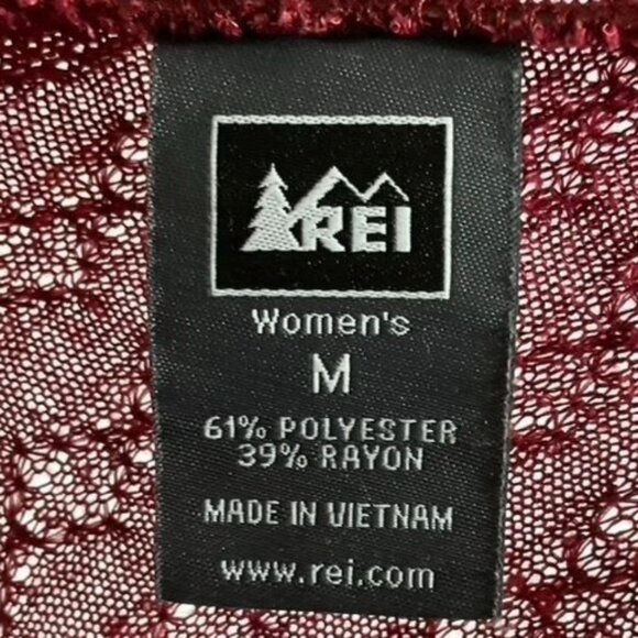 REI Open Front Button Shawl Shirt, Women's Medium, Red - Picture 9 of 11